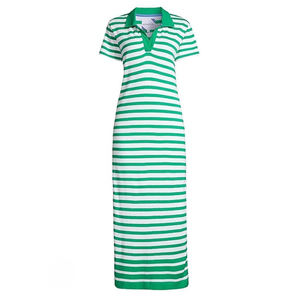 Addison Bay 100% Cotton Poplin Cabana Maxi Sundress Size L